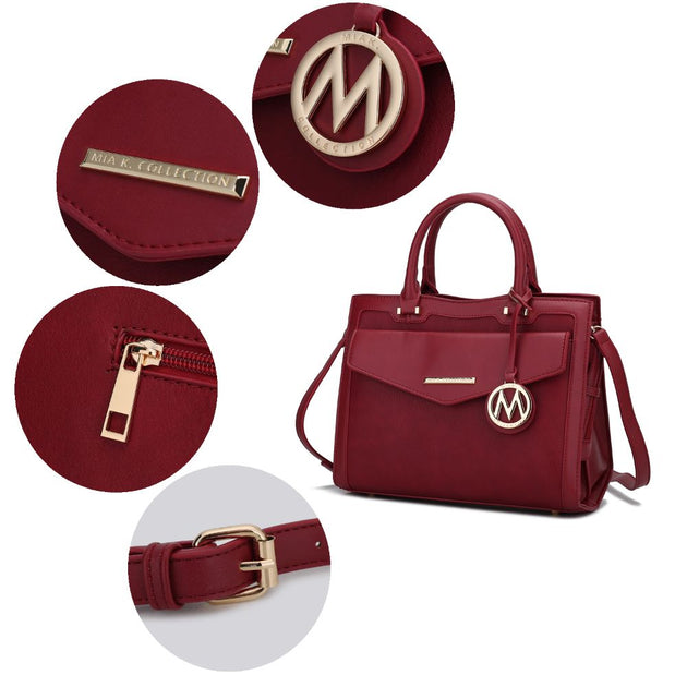 MKF Collection Alyssa Satchel Blue Medium 4