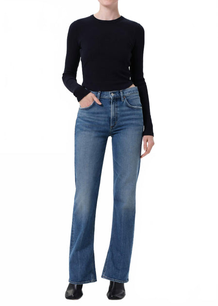AGOLDE Mid Rise Kick Bootcut Jeans Blue 24 2