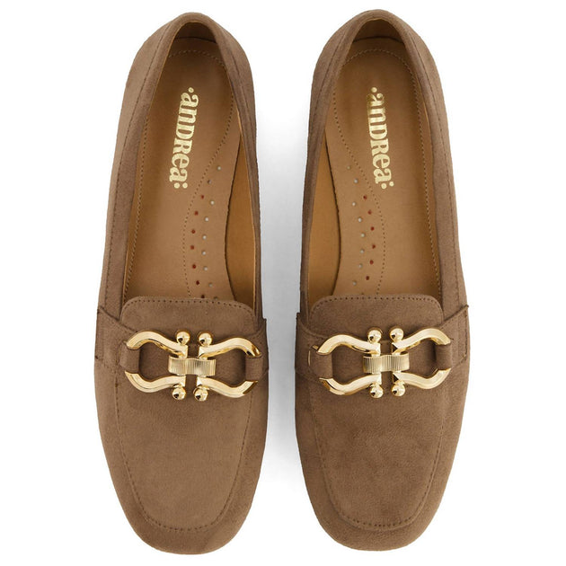 Andrea Soft Touch Flat Shoes Brown US 7 4