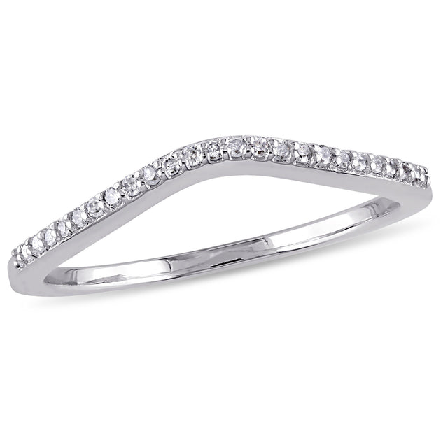 Mimi & Max Curved Wedding Band White Gold US 8.5 2