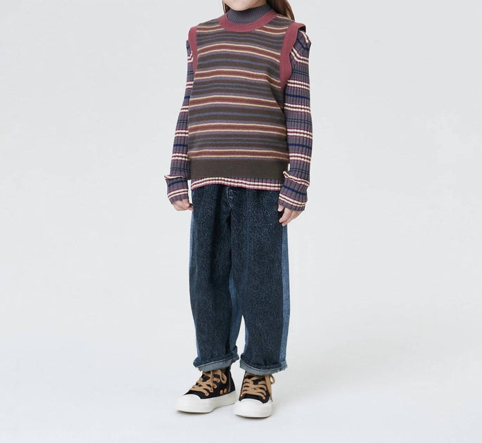 JNBY Kids Striped Knitted Vest Grey 4-6 Years 3