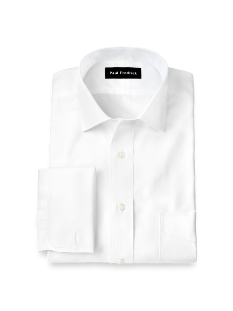 Paul Fredrick Tailored Fit Cotton Dress Shirt White US 18 2