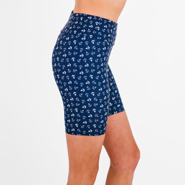 Plus Mid Length Stripe Swim Shorts