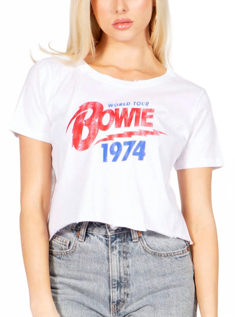 Prince Peter Bowie World Tour Crop Tee Grey Medium 3