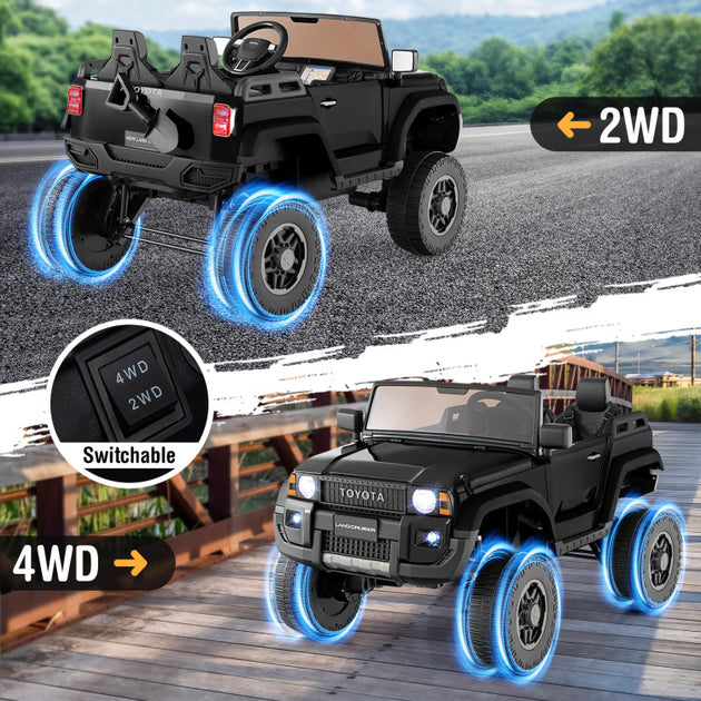 Hivvago 24V 2 Seater Ride on Car Black 5