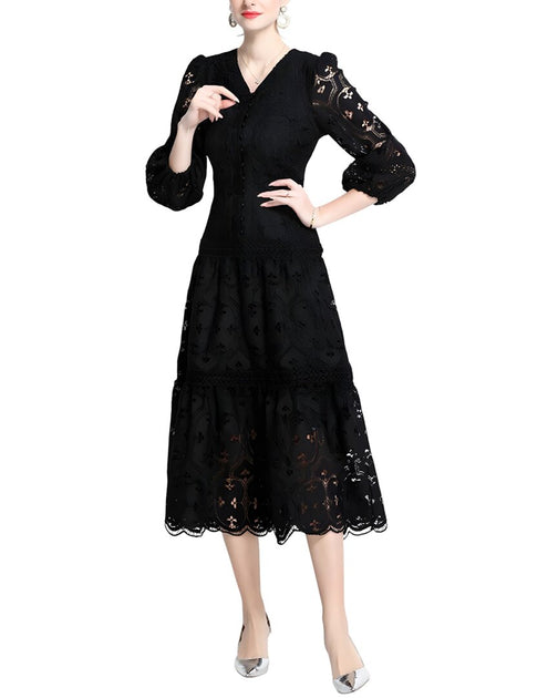 TEODORA Midikleid Schwarz US 6 2