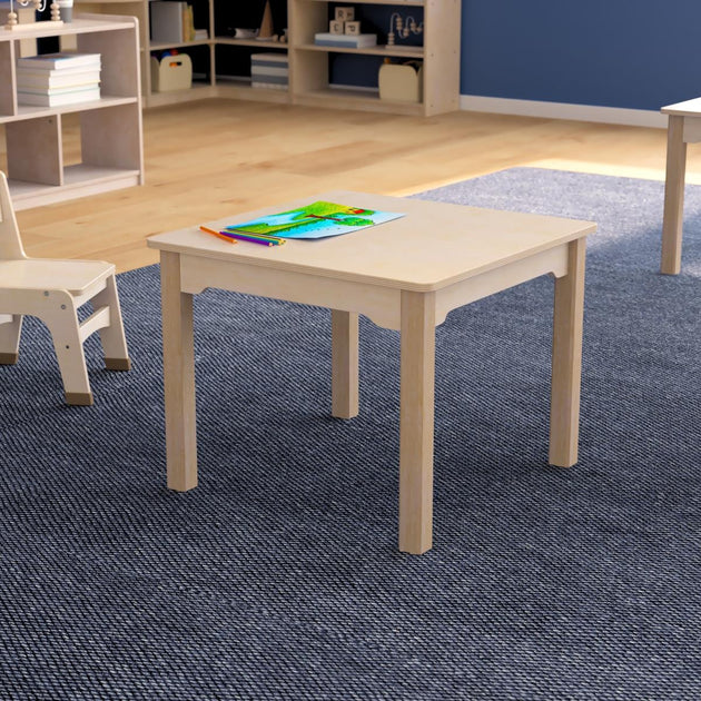 Flash Furniture Bright Beginnings Square Activity Table Beech 23.5 x 18 in 2