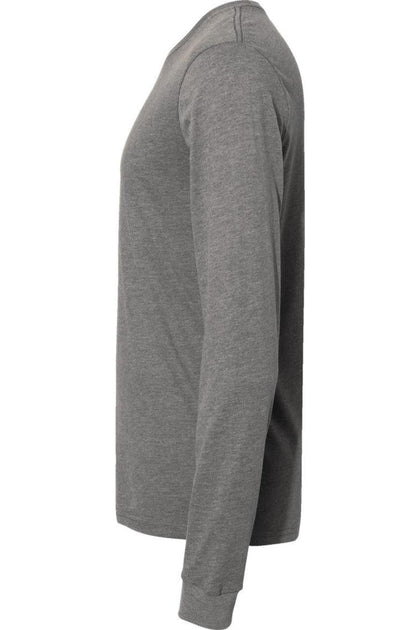 Next Level Unisex Sueded Long Sleeve T-Shirt Grey Large 4