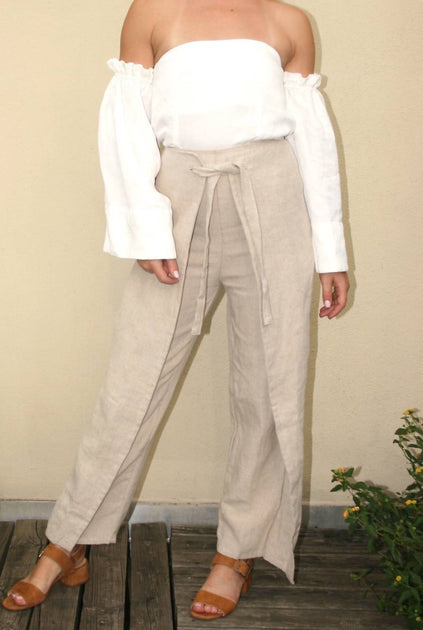 SIR. Kai Linen Tie Culotte Beige US 2 2