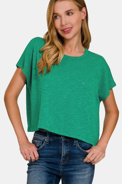 TRUEDAMES Round Neck Short Sleeve T-Shirt Pink Medium 3