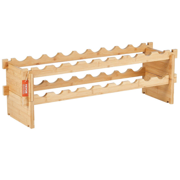 VEVOR 18 Bottle Wine Rack Brown 3