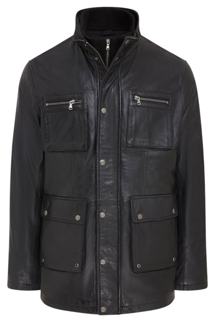 Infinity Mens Military Jacket Brown Small 2
