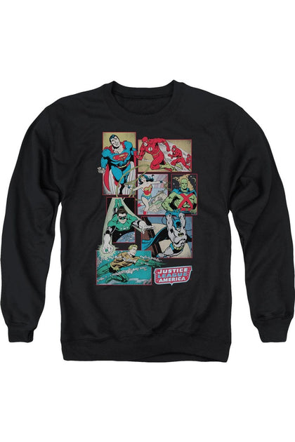 Gildan DC Comics Justice League Boxes Crewneck Sweatshirt Black XL 2
