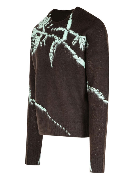 Dries Van Noten Alpaca-Blend Sweater Botanical Embroidery Black Medium 4