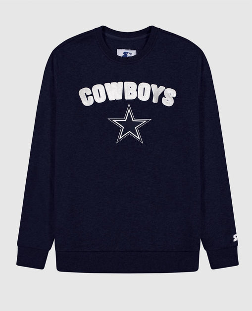 Starter Men's Dallas Cowboys Long Sleeve Crew Neck Shirt Blue Large 2