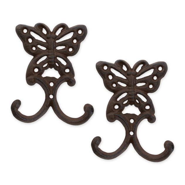 Actifo Wandhaken 2er-Set Schmetterlingsdesign - Dunkelbraun 4