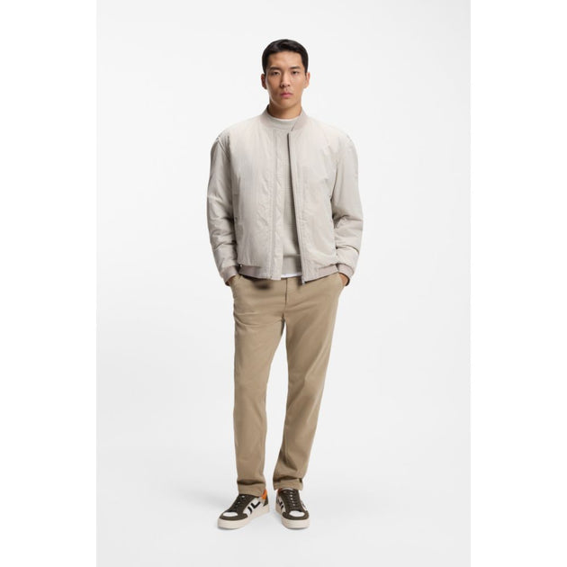 Boss Baumwoll-Kaschmir Pullover mit Logo-Patch beige Large 3