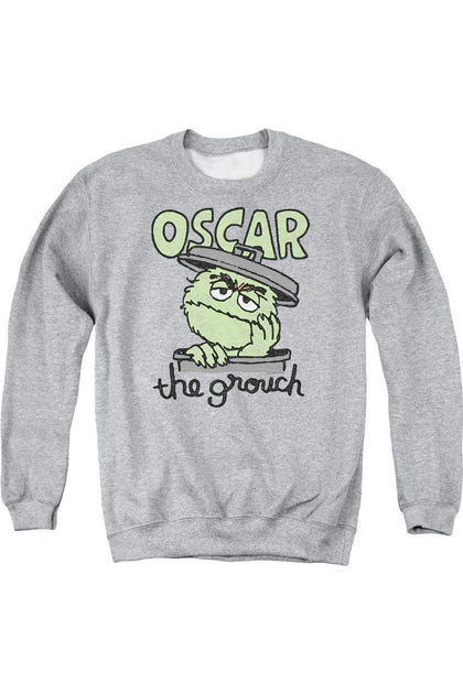 Gildan Sesame Street Canned Grouch Crewneck Sweatshirt Grey Large 2