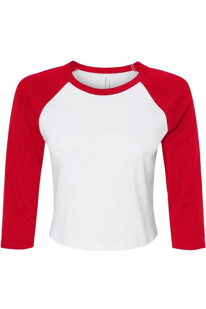 BELLA + CANVAS Damen Micro Rib 3/4 Raglan Sleeve Baby Tee Multi Medium 4