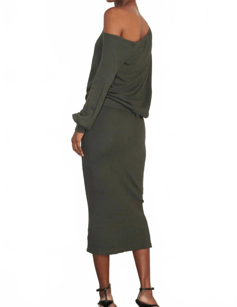LAmade Kinsley Draped Skirt Green XS 3