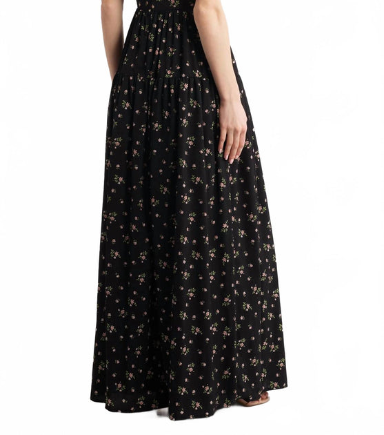 Lulus Luisa Floral Bustier Cocktail Dress Black Large 4