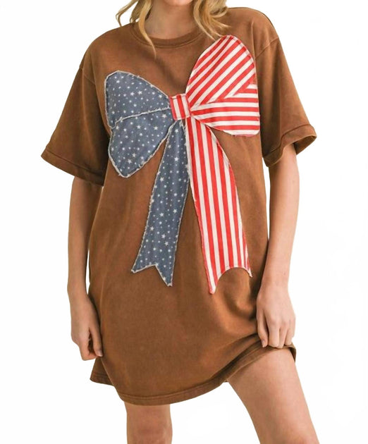 Jodifl Everly T-Shirt Dress Brown Medium 2