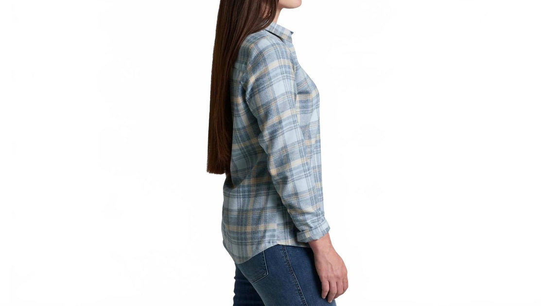 KUHL Whisper Flannel Button Down Shirt Grey Small 4