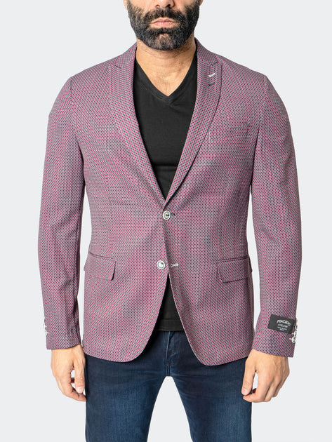 Maceoo Blazer Unconstructed Red Purple Large 2