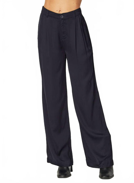 Bella Dahl Pleated Wide Leg Trouser Blue 25 3