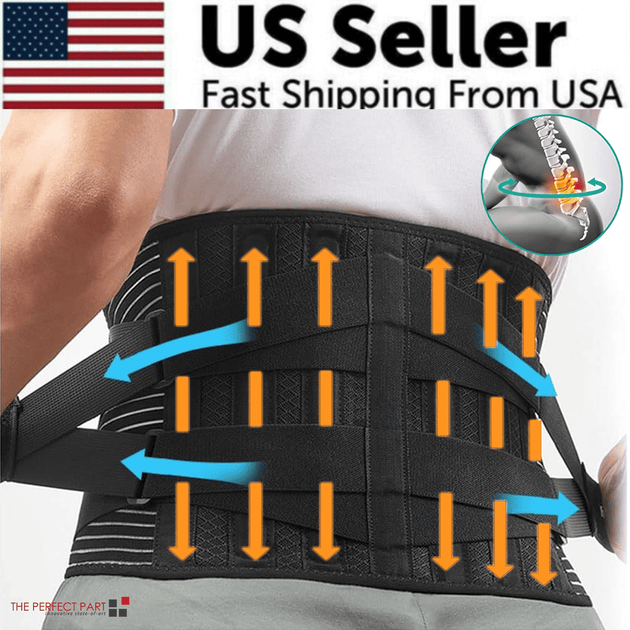 PROXXI Ceinture lombaire ajustable pour le bas du dos Noir 3