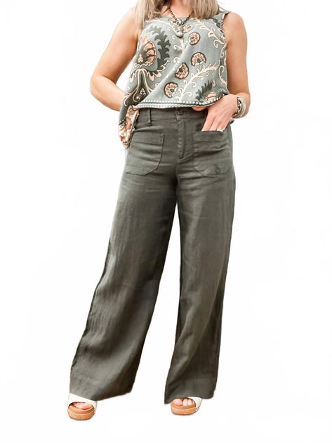  Sanctuary Linen Marine Wide Leg Pant Multi 24 3
