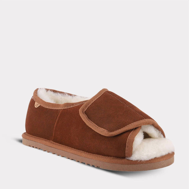 Lamo Apma Open Toe Wrap Flat Brown US 8 Wide 3