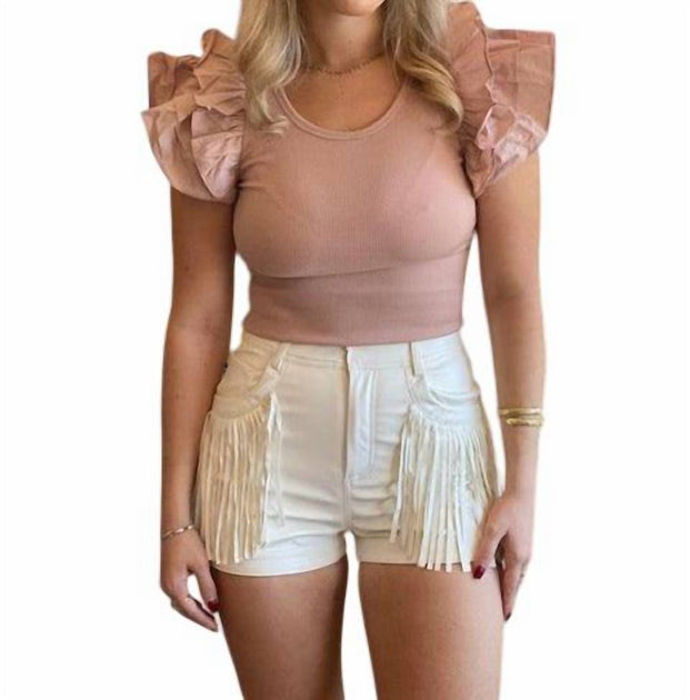Line and Dot Kunstleder Skort 2