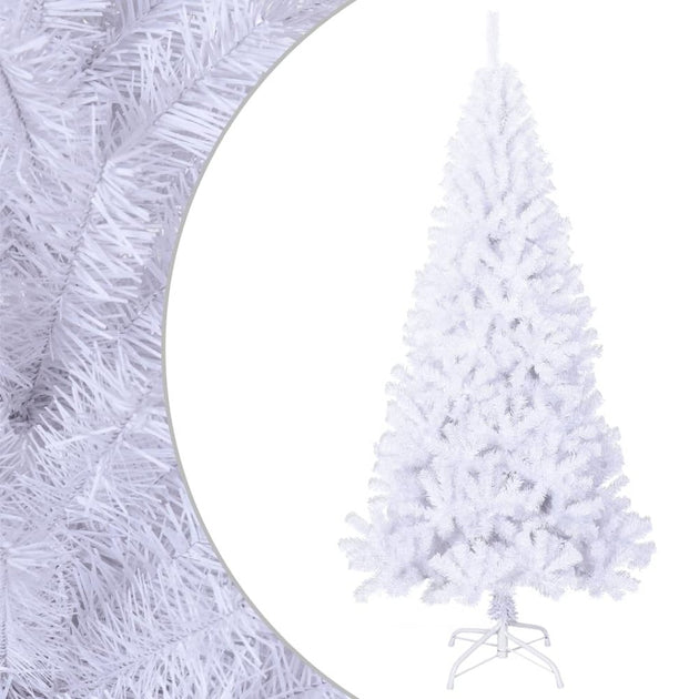 vidaXL Artificial Christmas Tree White 210 cm 2
