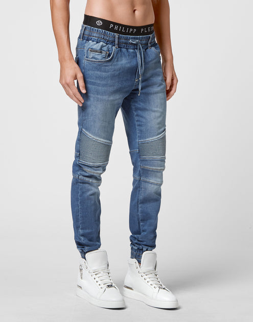 Philipp Plein Denim Jogging Trousers Basic Blue 38 4