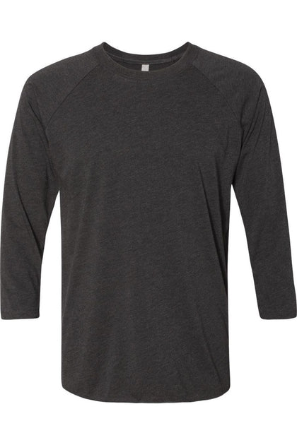 Next Level Unisex Triblend Three-Quarter Raglan T-Shirt Grey Large 2