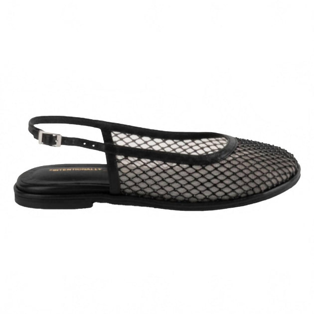 Intentionally Blank Anna Mesh Slingback Ballet Flat Black US 7 2