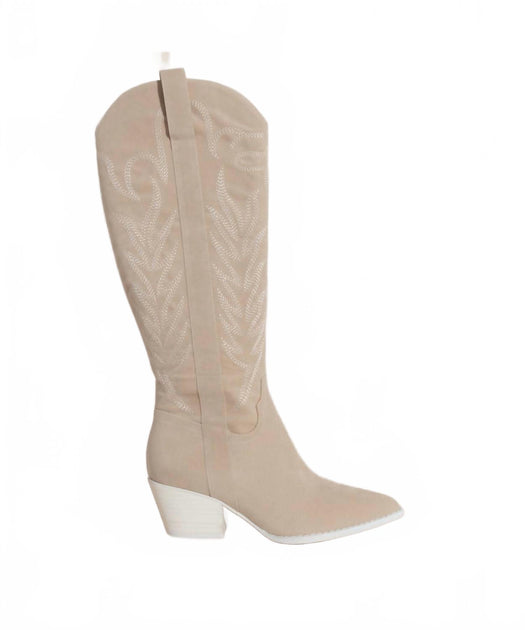 OASIS SOCIETY Samara Tall Western Boots Beige US 6.5 2