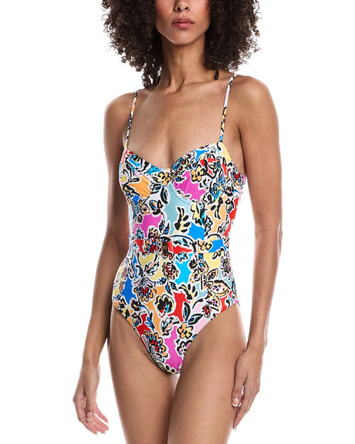 Milly Rainbow Oasis Belted One-Piece Multi Medium 2