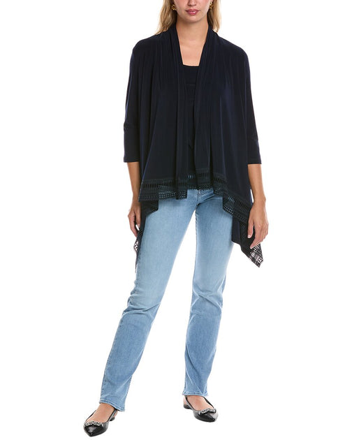 Joseph Ribkoff Lace Hem Cardigan Black US 8 2