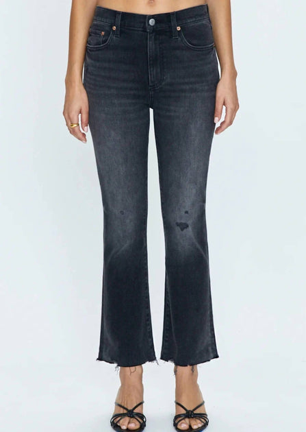 PISTOLA Lennon Cropped Boot Cut Jeans Grey 26 2