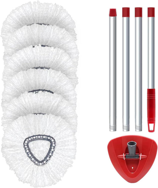 ERUULE Spin Mop Replacement Head Microfiber 6 Pack 3