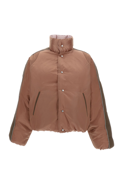 Tanaka Reversible Quilted Bomber Jacket Brown Medium 2