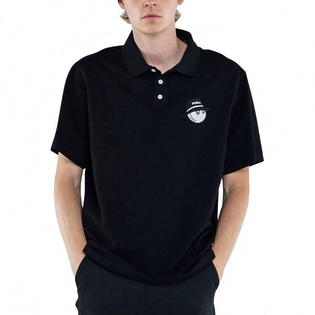 Malbon Golf Cooper Core Polo In Black | ShopSimon
