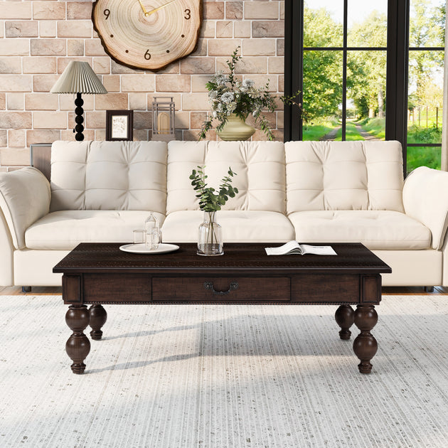 Streamdale Espresso Rectangular Coffee Table 3