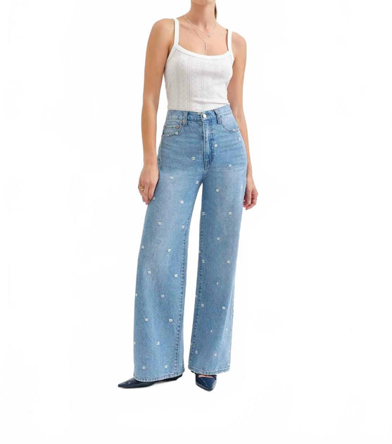 DAZE Far Out Wide Leg Jean Blue 24 2