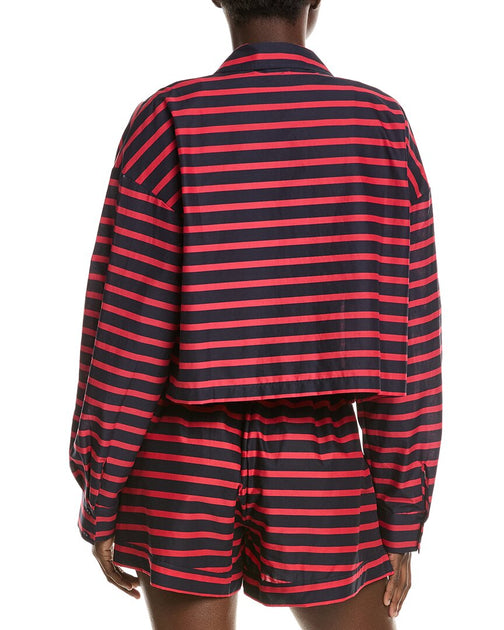 Chemise Boutonnée Cropped WeWoreWhat Rouge Small 3