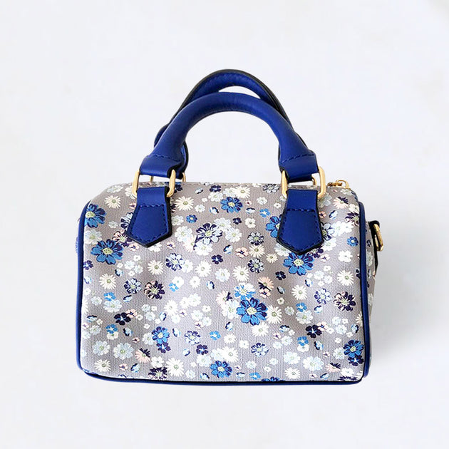 FASHNZFAB Flower Patterned Tote Crossbody Bag Pink One Size 2