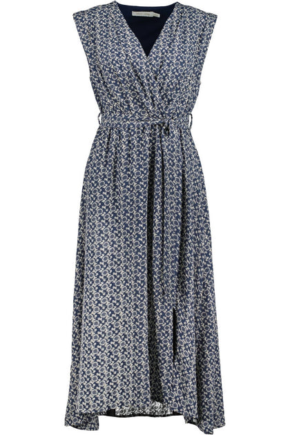 Bishop + Young Aeries Wrap Dress Blue Small 2