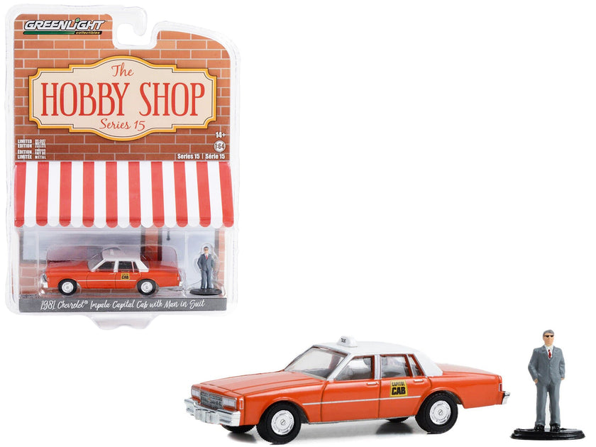 Greenlight 1981 Chevrolet Impala Capitol Cab Taxi Orange White 2